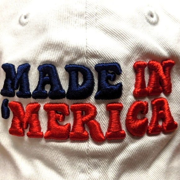 Made in 'Merica Red White & Blue Embroidered Adjustable Baseball Cap Hat🇺🇸 - Picture 8 of 10